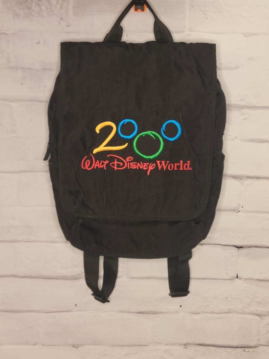 Walt Disney World embroidered nylon backpack (estimated Y2K/early 2000s) Vinyl Backpack Featuring Character Letters at Walt Disney  main image 2