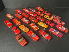 28 UNBRANDED DIE CAST RED ORANGE CAR LOT PORSCHE-FERRARI-MORE PARTS/RESTO