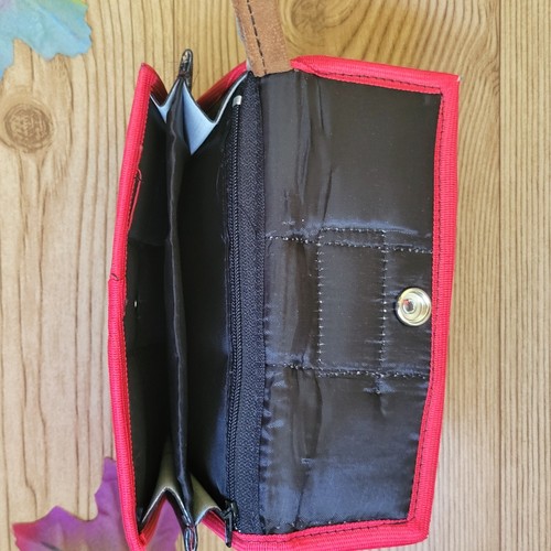 Wallet for Ladies Guatemala Style Cloth with colored flowers Zipper inside - Picture 3 of 28