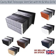 Cavity Wall Telescopic Vent Sleeve with Air Brick 9" x 6" for Efficient Airflow