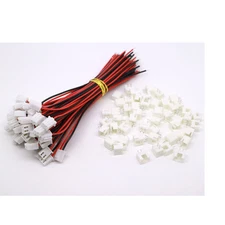 50 SETS JST XH 2.5-2 Pin Battery Connector Plug Female & Male with 120MM Wire