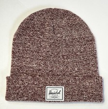 Herschel Supply Co Brand Beanie Knit Hat Red Wine with White EUC