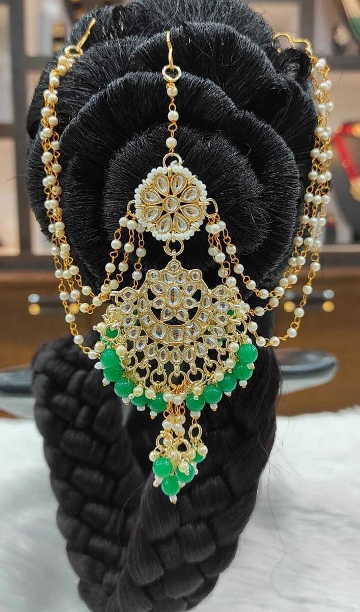 Kundan hair brooch sale
