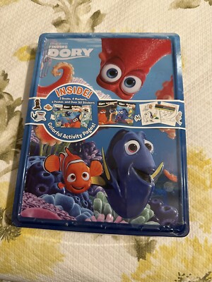 Finding Dory Activity Tin 3 Books, 4 Markers, 50 Stickers NEW SEALED Craft