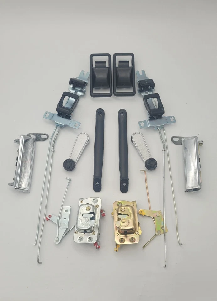 JUEGO DE MANIVELA TIRADOR DE PUERTA, MANIVELA VENTANA SE ADAPTA A TOYOTA LAND CRUISER FJ40 Foto 3 de 4