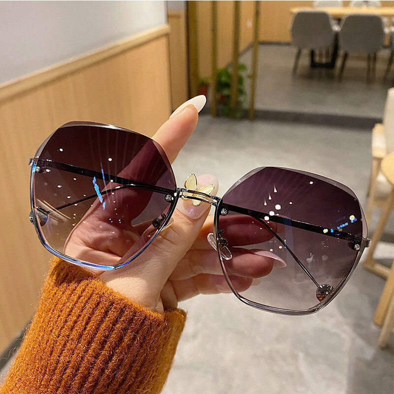 Fashion Women Sunglasses Gradient Lens Metal Sun Glasses Driving Outdoor UV400 E - Foto 14