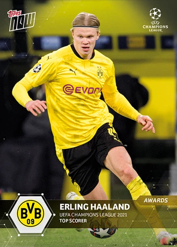 ERLING HAALAND  2021 Bundesliga Topps Now Card #87 BVB PR 5513 Borussia Dortmund