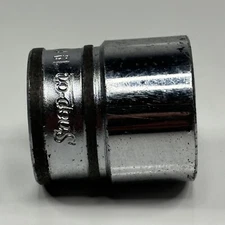Snap On Tools FM19 3/8” Drive 12 Pt Metric 19mm Shallow Chrome Socket USA VTG
