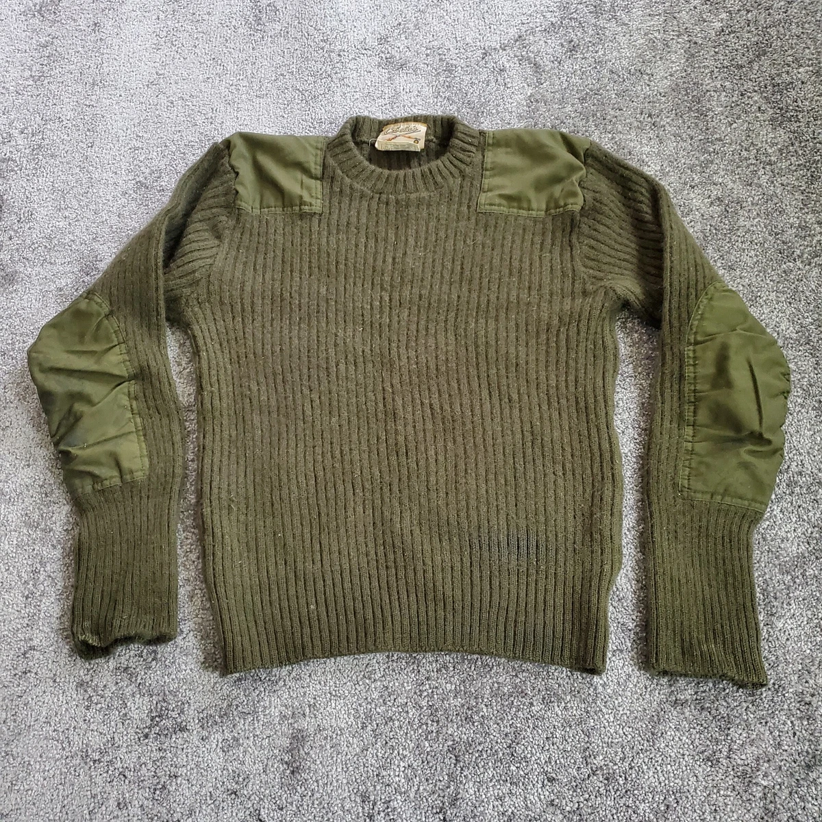 Vintage Cabelas sweater Mens Extra Large 46 Green Outdoor Wool Hunting Shooting