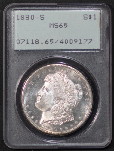 Rattler 1880-S $1 Silver Morgan Dollar MS 65 PCGS # 4009177 + Bonus