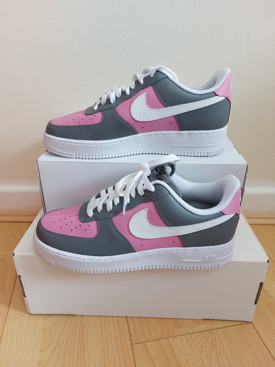 white pink and grey air force 1