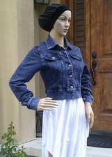 Cropped Terry Jacket By Hardtail Forever (vintage Bomber Jean Jacket), Denim Col