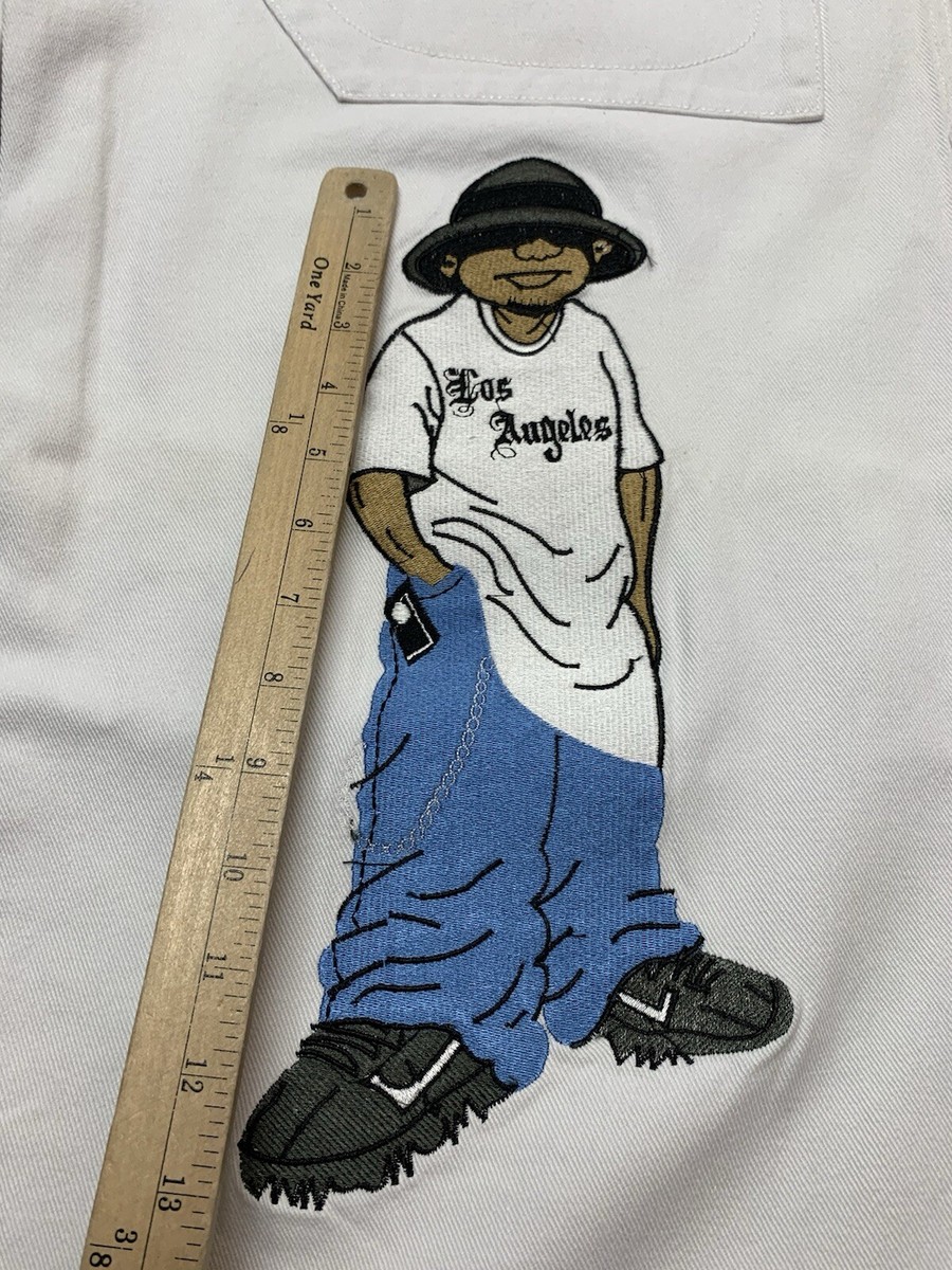 Vtg Y2K Vato Loco Jeans Men 36 Apprx 34X30 White baggy Vtg Y2K Vato Loco Jeans Men 36 Apprx 34X30 White baggy