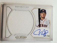 Alex Bregman 2019 Topps Definitive Autograph Jersey Patch Relic 44/50 Auto card