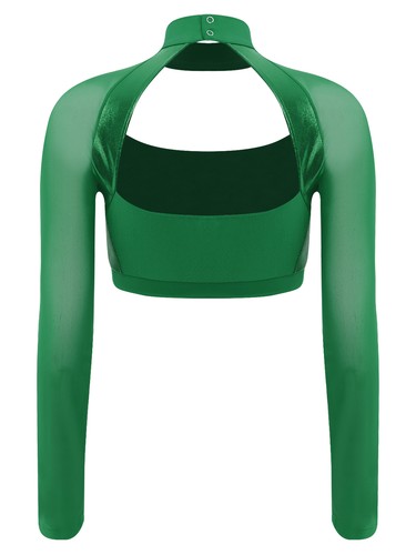 Women Cheer Uniform Tops Night Club Crop Top Rhinestone Cheerleader Costume - Picture 27 of 87