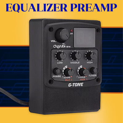 Cherub Guitar Pickups 3-Bands Preamp Equalizer Reverb Delay Chorus Wide New