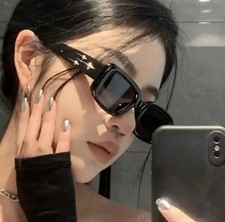 Women Y2k Sunglasses Vintage Punk Gradient Small Square Eyewear Men Luxury Brand