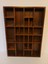 vintage wooden wall hanging divided shelving display figurines trinkets