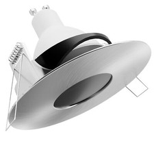 Einbauspot schwenkbar IP65 Bad Außen gebürstet mit LED neutralweiß GU10 3W 230V