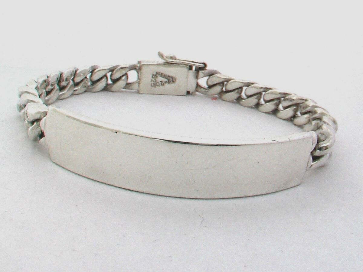 Taxco Mexico 925 Sterling Silver Chain ID Bracelets. 8 Taxco Mexico 925 Sterling Silver Chain ID Bracelets. 8
