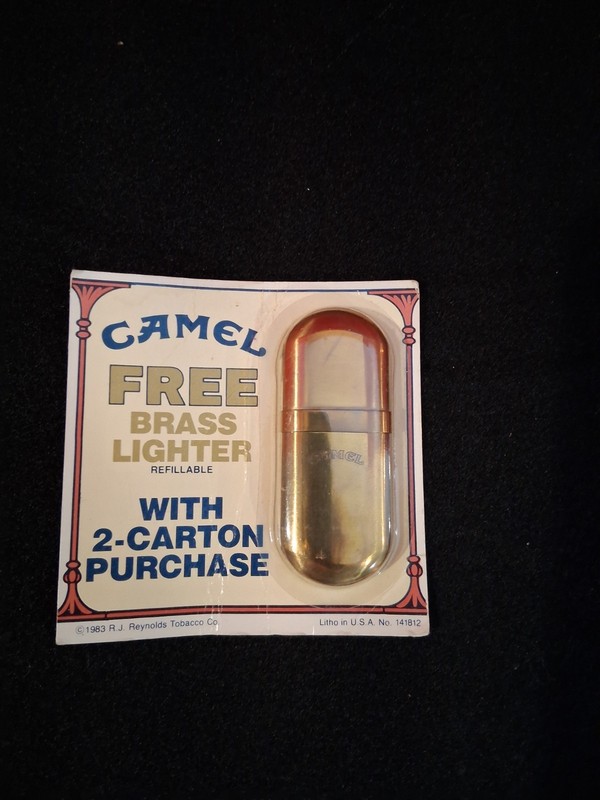 Camel  Lighter Refillable Brass Giveaway VTG RARE 1983 NOS