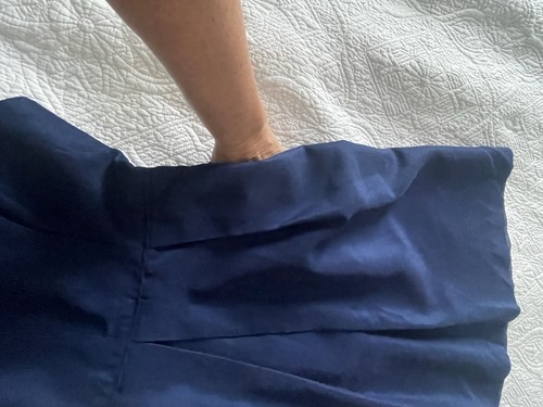 J Crew 10 Dress Taffeta Midnight Blue Sleeveless Fit And Flare Short Party Dress - Picture 11 of 20
