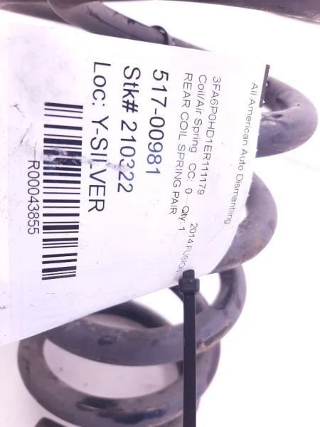 Resorte neumático/bobina trasero 1,5 L para Ford Fusion DG9Z5560G 2013-2019 Foto 3 de 4