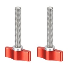 Clamping Screw Knob 1/4" x 2.09", 2Pcs Aluminum Alloy Camera Thumb Screws, Red