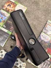 Xbox 360 S Black Console & Games Lot + Controllers - Resident Evil 5/Left 4 Dead