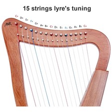 15-String Mahogany Harp Set w/ Bag Tuning Wrench