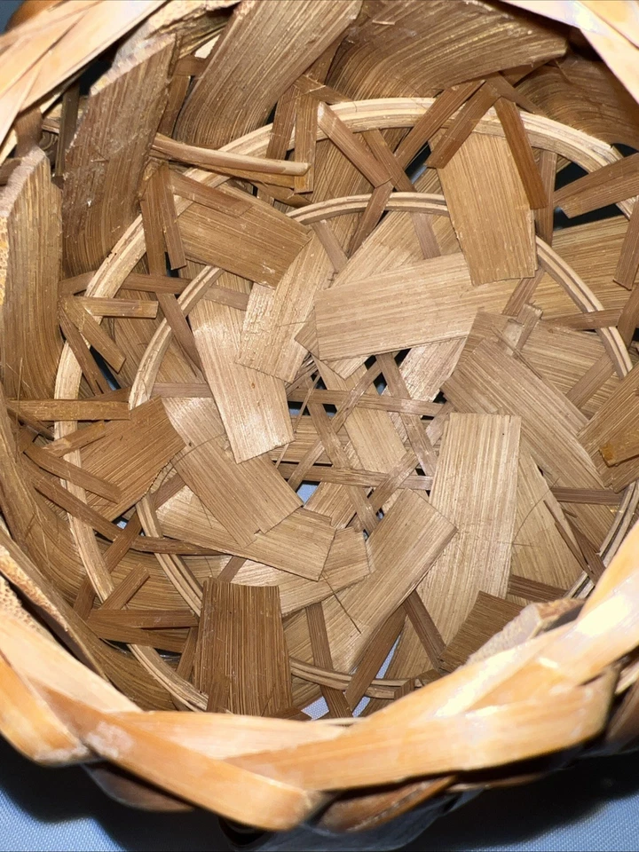 Cesta de flores Ikebana japonesa vintage de bambú Foto 4 de 4