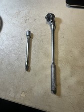 Husky Vintage 38 Drive Flex Head Long Handle Ratchet Cb-54 Plus 6 Extension Husky Vintage 38 Drive Flex Head Long Handle Ratchet Cb-54 Plus 6 Extension