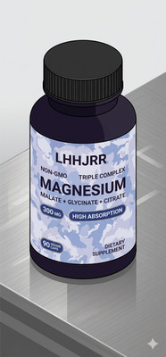 Triple Magnesium 300mg Chelated Glycinate Malate Citrate Sleep Muscle Vegan USA