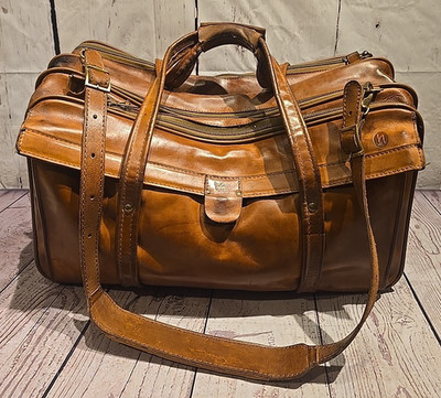 Vintage Hartmann 747 Suit-O-Matic 100% Belting Belted Leather Luggage - 20x13x9''