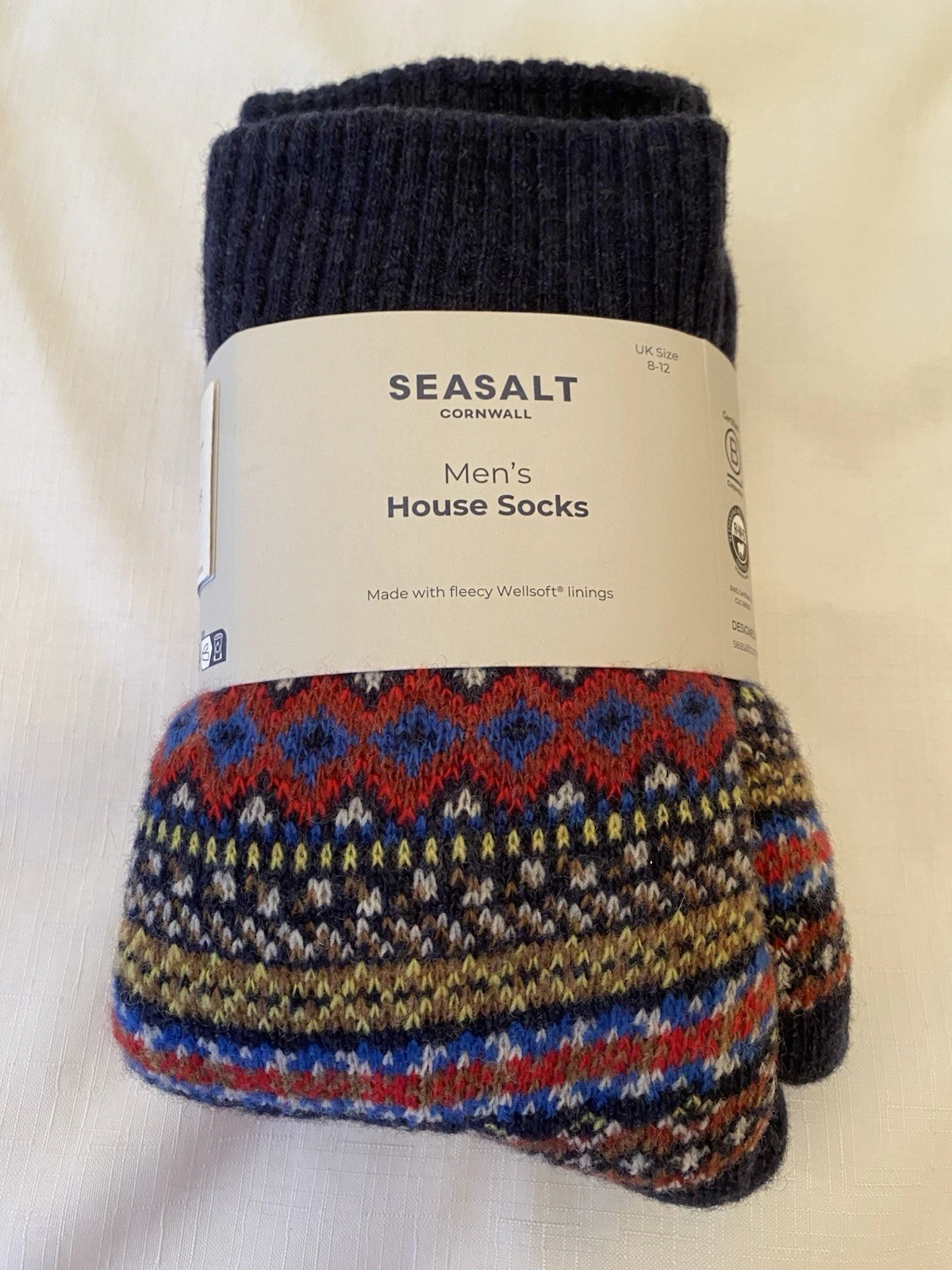 Seasalt Mens Cottage House Socks - Sparnon Multi - New - One Size