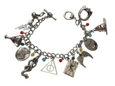 Pulsera con dije temática de Harry Potter broche de langosta cadena tamaño adulto