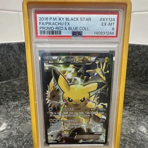 Pokémon Pikachu EX 130 HP Full Art Holo XY124 Promo 2016 PSA 6