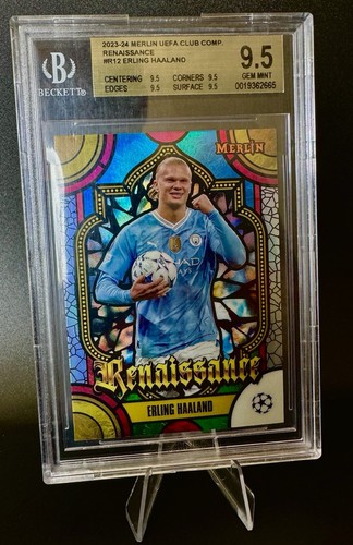 2023-24 Topps Merlin UCC - Renaissance Erling Haaland #R-12 BGS 9,5=PSA10!