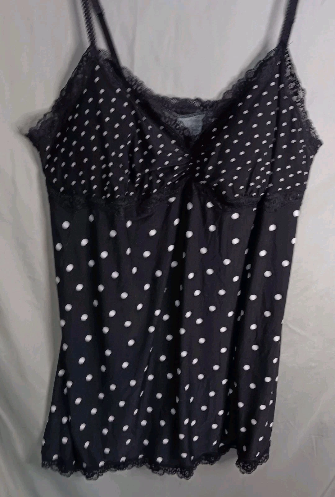 UNDERCOVER Secret Treasure 2X Abito Raso Slip Dress Pois Pizzo Bralette Imbottito Elasticizzato