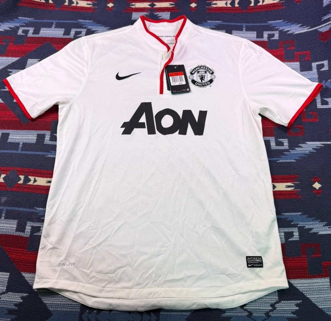 Nike White Manchester United International Club Soccer Fan Apparel