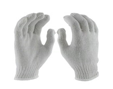 Boss B62081-L12P Men's String Knitted Work Gloves, 12-Pairs, Large, White