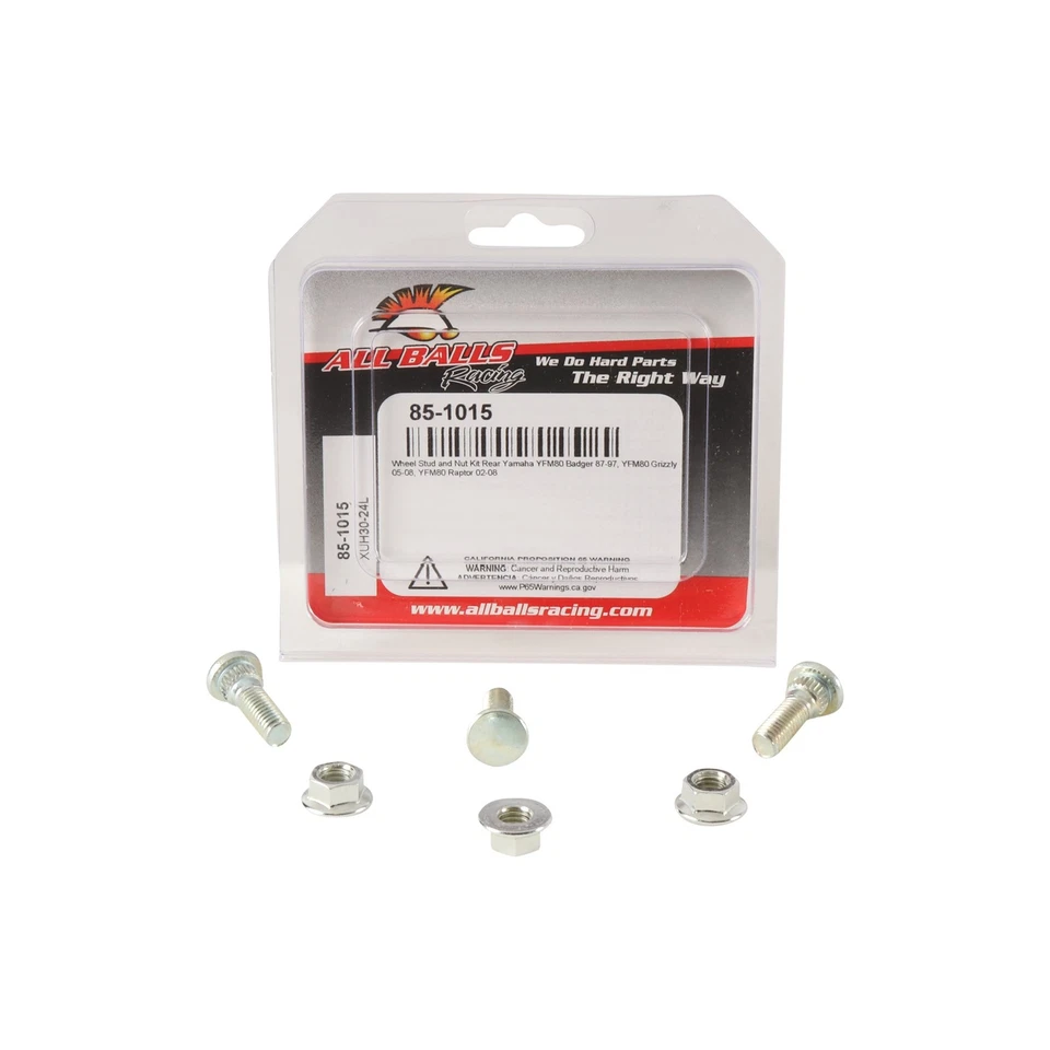 New All Balls Wheel Stud and Nut Kit 85-1015 for Yamaha YFM80 Grizzly 05-08 - Imagem 3 de 4