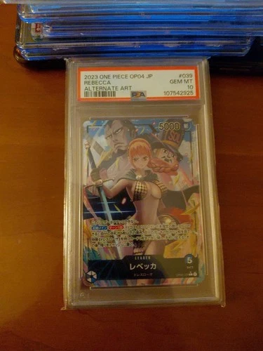 PSA 10 Rebecca (039) (Alternate Art) OP04-039 Kingdoms of Intrigue Foil
