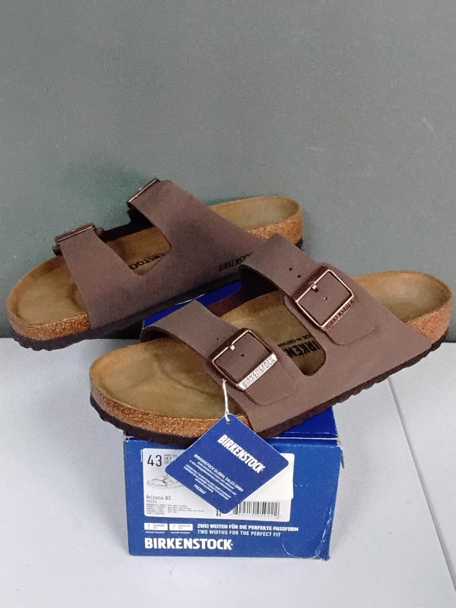 New BIRKENSTOCK Arizona BS Size 10 Normal Fit Mocca Birki-Flor Men