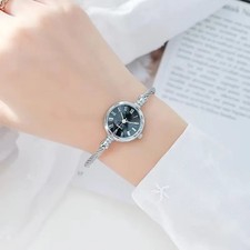 Gold Bangle Ladies Bracelet Watch Retro Quartz Stainless Steel Small Luxury