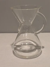 Chemex Pour-Over Glass Coffeemaker - Glass Handle Series - 8 cup. EUC.