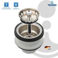 Tecuro SpüLen-Siebkorbventil Ø 70 Mm (1 1/2 Zoll) X Abgang Unten 1 1/2 Zoll
