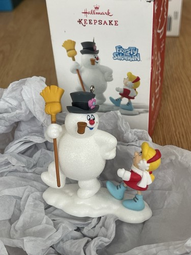 Hallmark Keepsake Ornament A Frosty Parade 2014 Frosty the Snowman & Karen - Picture 2 of 5