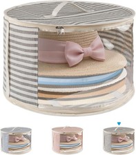 1 Pack Hat Storage Box W/ Clear Window Holds up to 7 Caps Cowboy Hat Organizer