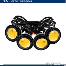 4pcs 23mm 12v Black Shell Eagle Eye Cob Led Fog Drl Daytime Running Light Backup 4pcs 23mm 12v Black Shell Eagle Eye Cob Led Fog Drl Daytime Running Light Backup